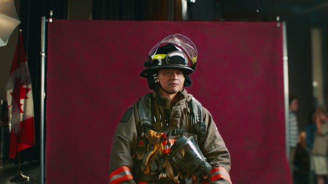 Video Reference: Helmet, Hard hat, Goggles, Military person, Sunglasses, Military uniform, Sports gear, Personal protective equipment, Event, Workwear