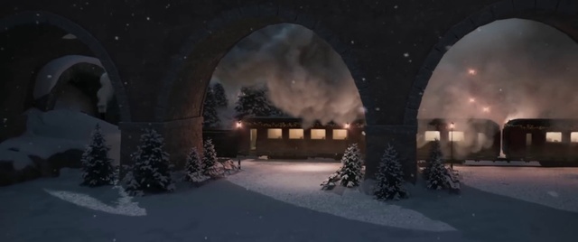 Video Reference: Plant, Snow, Branch, Freezing, Tree, Sky, Building, Midnight, Landscape, Event