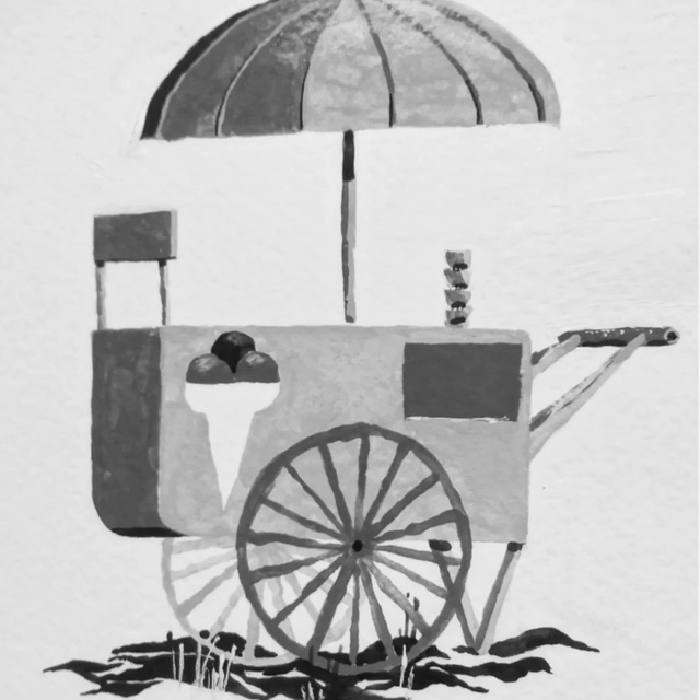 Video Reference: Wheel, White, Black, Umbrella, Art, Tints and shades, Fashion accessory, Building, Circle, Monochrome photography