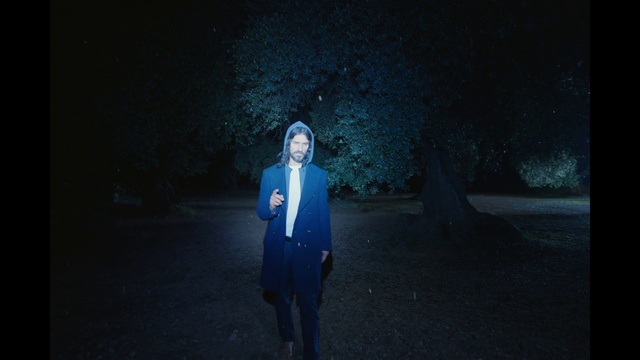 Video Reference: Flash photography, Automotive lighting, Tints and shades, Midnight, Electric blue, Road surface, Landscape, Tree, Road, Forest