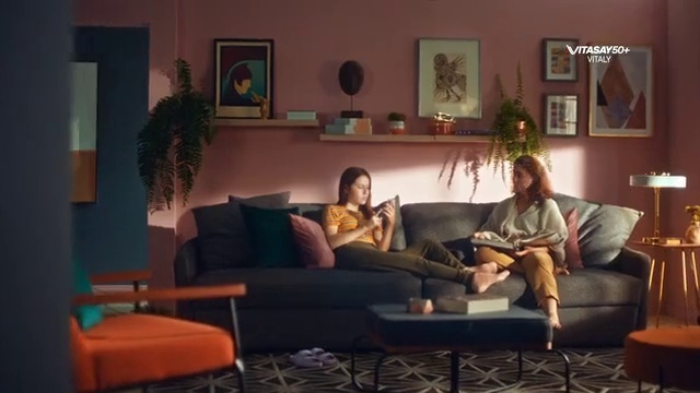 Video Reference: Picture frame, Furniture, Couch, Plant, Comfort, Interior design, Building, Houseplant, studio couch, Table