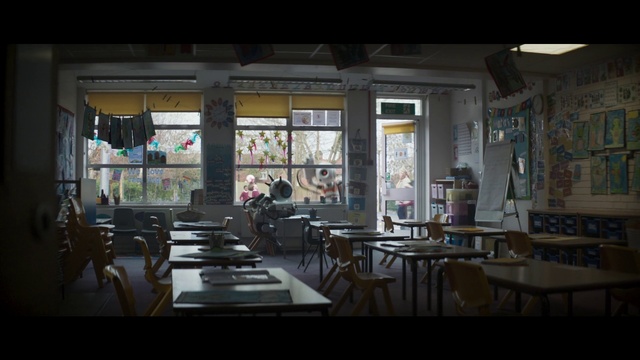 Video Reference: Table, Furniture, Window, Chair, Fixture, Tableware, Building, Glass, Room, Cafeteria