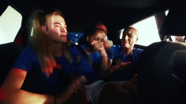 Video Reference: Flash photography, Entertainment, Fun, Event, T-shirt, Darkness, Hat, Eyewear, Luxury vehicle, Midnight