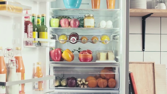 Video Reference: Tableware, Cabinetry, Countertop, Shelf, Kitchen, Tap, Shelving, Orange, Interior design, Purple