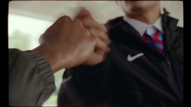 Video Reference: Sleeve, Dress shirt, Tie, Gesture, Collar, Finger, Suit, Thumb, Blazer, Wrist