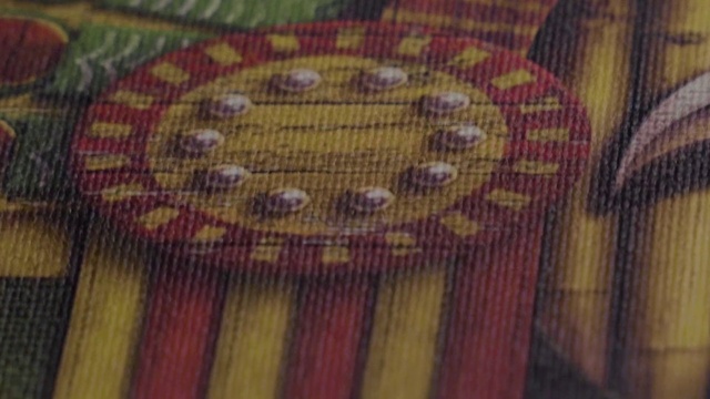 Video Reference: Product, Purple, Wood, Textile, Creative arts, Art, Magenta, Pattern, Font, Net