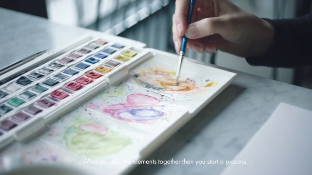 Video Reference: Hand, Art paint, Paint, Finger, Font, Artist, Art, Recreation, Nail, Watercolor paint