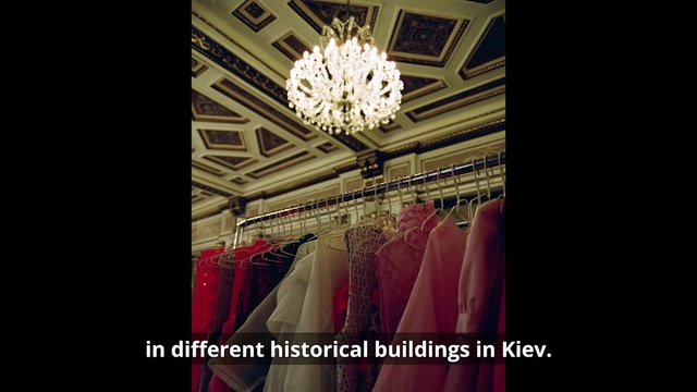 Video Reference: Decoration, Fashion design, Tints and shades, Font, Magenta, Event, Formal wear, Rectangle, Ceiling, Chandelier