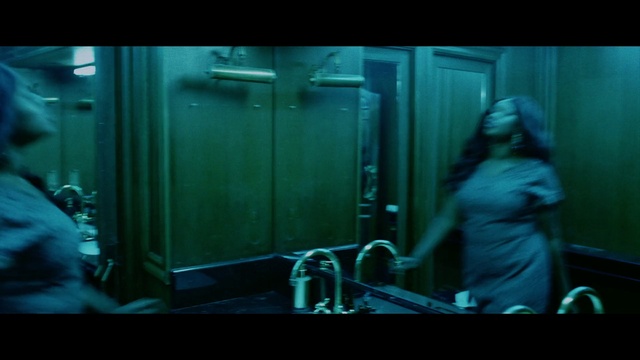 Video Reference: Azure, Aqua, Tints and shades, Electric blue, Door, Room, Darkness, Rectangle, Event, Fun