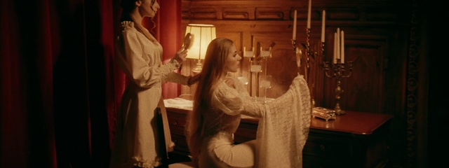 Video Reference: Human body, Candle, Dress, Picture frame, Event, Long hair, Fun, Musical instrument, Room, Formal wear