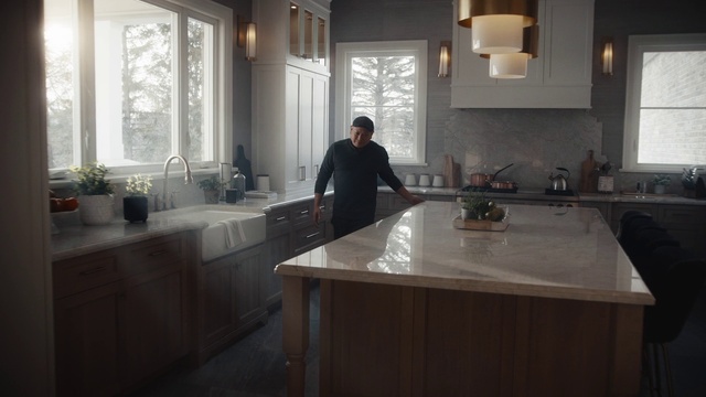 Video Reference: Cabinetry, Property, Table, Countertop, Window, Wood, Kitchen, Lighting, Building, Tap
