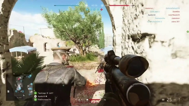 Video Reference: Plant, Sky, Cloud, Shooter game, Tree, Motor vehicle, Soldier, Gas, Helmet, Working animal