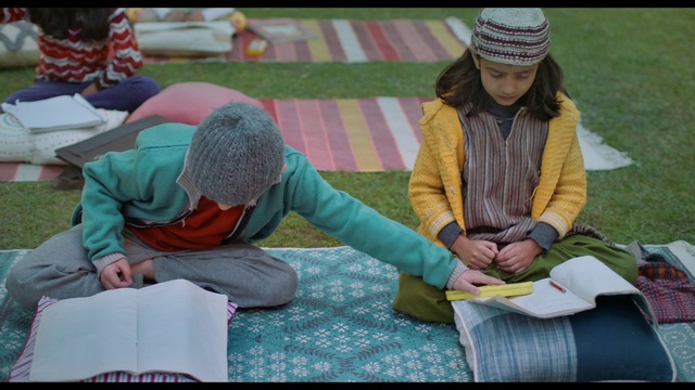 Video Reference: Photograph, Human, Textile, Sharing, Leisure, Headgear, Fun, Adaptation, Grass, Recreation