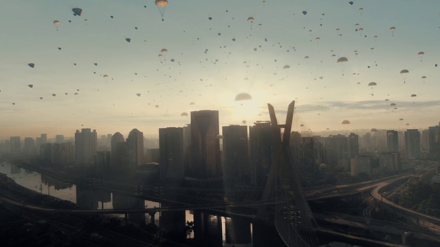 Video Reference: Sky, Cloud, Building, Atmosphere, Daytime, Skyscraper, World, Nature, Dusk, Sunset