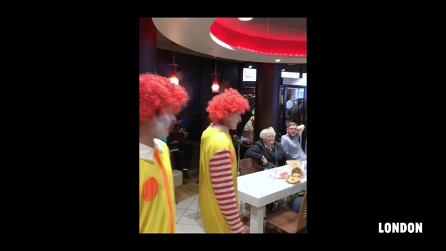 Video Reference: Entertainment, Event, Magenta, Chair, T-shirt, Hat, Television, Table, Fun, Fashion design