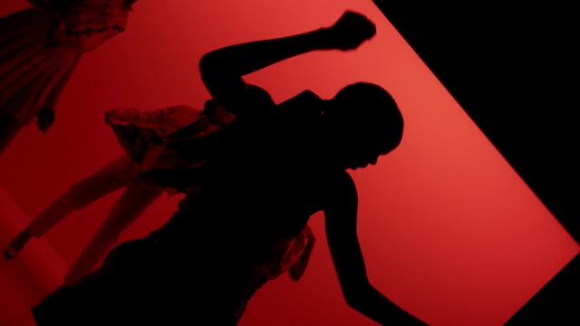 Video Reference: Gesture, People in nature, Font, Flash photography, Magenta, Elbow, Entertainment, Art, Performing arts, Happy