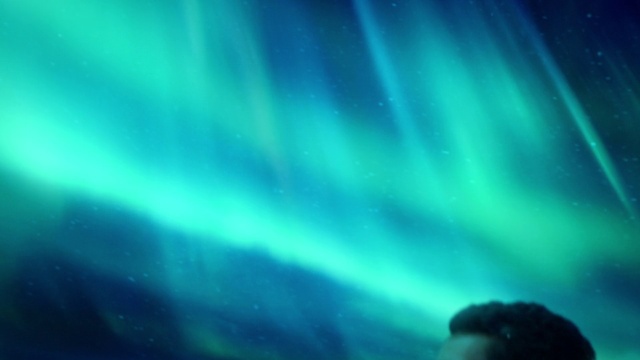 Video Reference: Sky, Water, Green, Azure, Aurora, Astronomical object, Horizon, Natural landscape, Electric blue, Tree