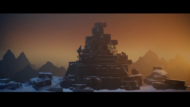 Video Reference: World, Sky, Snow, Font, Tints and shades, Tree, Plant, Landscape, City, Combat vehicle