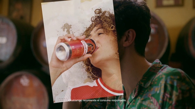 Video Reference: Skin, Food, Aluminum can, Beer, Tin can, Gesture, Drinkware, Beverage can, Drinking, Drink