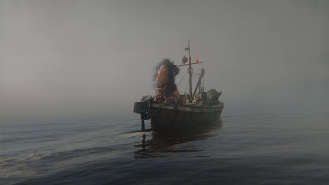 Video Reference: Water, Boat, Watercraft, Sky, Vehicle, Fog, Lake, Ship, Recreation, Mist