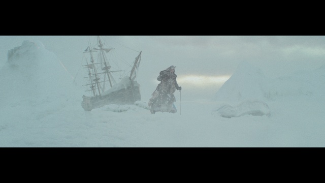 Video Reference: Snow, Slope, Ice cap, Sky, Freezing, Art, Font, Painting, Glacial landform, Event