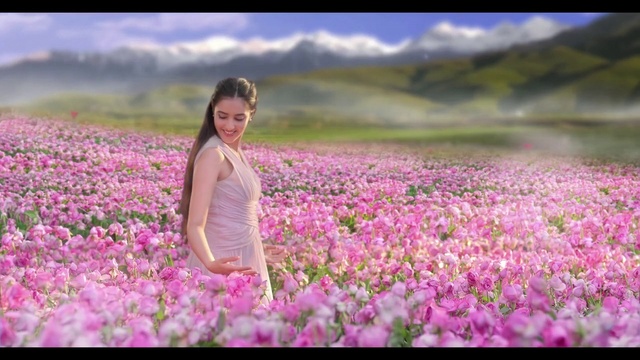 Video Reference: Flower, Plant, Cloud, Sky, Smile, People in nature, Petal, Nature, Natural landscape, Happy