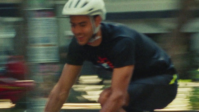 Video Reference: Bicycle helmet, Bicycles--Equipment and supplies, Helmet, Sports equipment, Sleeve, Sportswear, Sports gear, Recreation, T-shirt, Jersey