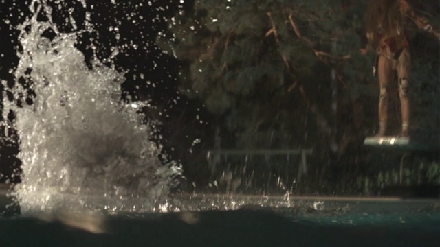 Video Reference: Water, Liquid, Vertebrate, Natural environment, Fountain, Sky, Font, Water feature, Midnight, Grass