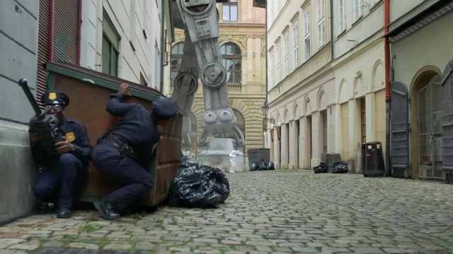 Video Reference: Building, Window, Road surface, Flooring, City, Sidewalk, Road, Facade, Pedestrian, Alley