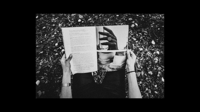 Video Reference: Hand, Flash photography, Gesture, Black-and-white, Style, Font, Publication, Monochrome photography, Monochrome, Thigh