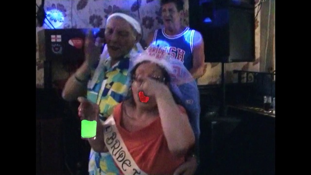 Video Reference: Interaction, Entertainment, T-shirt, Fun, Event, Performing arts, Television, Magenta, Leisure, Room