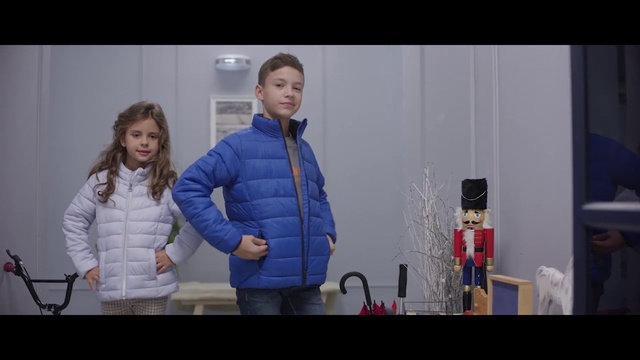 Video Reference: Sleeve, Standing, Gesture, Jacket, Event, Electric blue, Happy, Fashion design, Street fashion, Fun