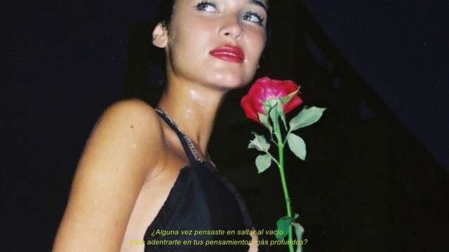 Video Reference: Lip, Flower, Shoulder, Eyelash, Lipstick, Plant, Flash photography, Petal, Iris, Black hair