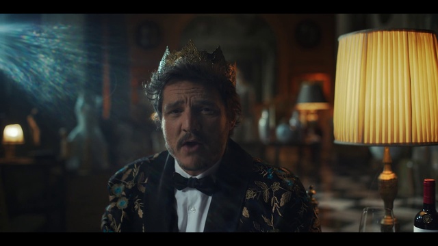 Video Reference: Lamp, Tie, Flash photography, Facial hair, Event, Formal wear, Darkness, Beard, Moustache, Military person