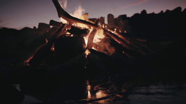 Video Reference: Sky, Water, Flash photography, Wood, Dusk, Heat, Sunset, Cloud, Geological phenomenon, Landscape