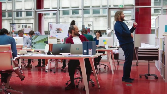 Video Reference: Footwear, Table, Jeans, Laptop, Furniture, Computer, Personal computer, Chair, Flooring, Event