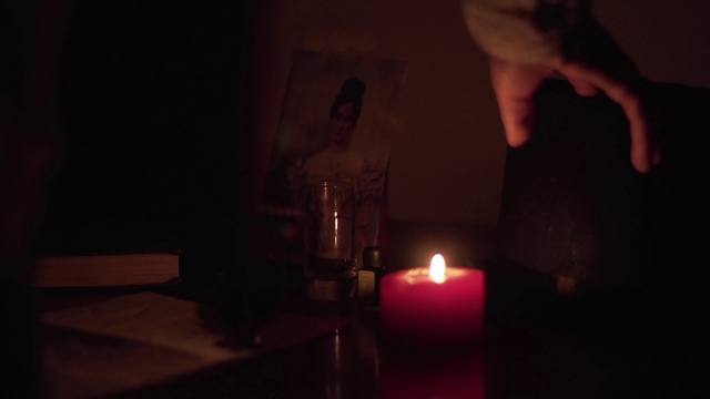 Video Reference: Candle, Wax, Lighting, Gesture, Flame, Fire, Gas, Heat, Tints and shades, Darkness