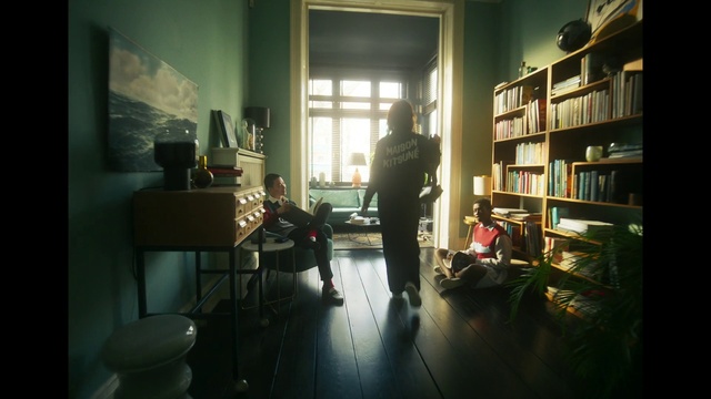 Video Reference: Furniture, Bookcase, Window, Shelf, Standing, Publication, Shelving, Table, Picture frame, Building