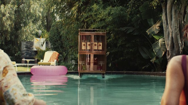 Video Reference: pool, garden, outdoor, bottles, cabinet, float, leisure, resort, tropical, water, furniture, summer, party, lifestyle, greenery, patio