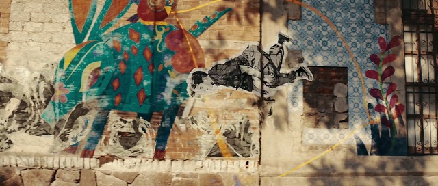 Video Reference: Vertebrate, World, Paint, Temple, Textile, Art, Graffiti, Painting, Font, Tints and shades