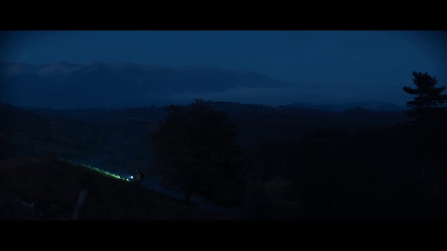 Video Reference: Sky, Highland, Dusk, Horizon, Landscape, Mountainous landforms, Cloud, Mountain, Forest, Midnight