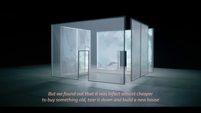 Video Reference: Building, Fixture, Rectangle, Door, Wood, Window, Automotive exterior, Font, Vehicle door, Gas