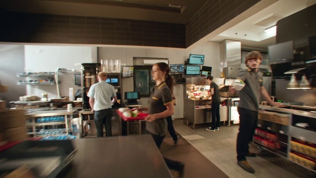 Video Reference: Building, Table, Interior design, Event, Countertop, Kitchen appliance, Automotive design, Customer, Home appliance, Room