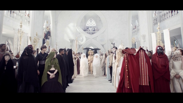 Video Reference: Purple, Fashion, Bride, Decoration, Wedding dress, Formal wear, Event, Gown, Tradition, Suit