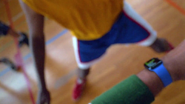 Video Reference: Watch, Knee, Thigh, Finger, Jersey, Sportswear, Wood, Thumb, Flooring, Nail