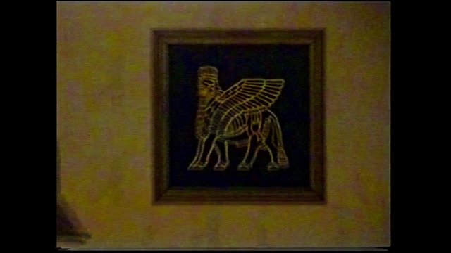 Video Reference: framed art, wall decor, painting, animal figure, winged, indoor, interior, frame, wall, decorative, abstract, gallery, room, vintage