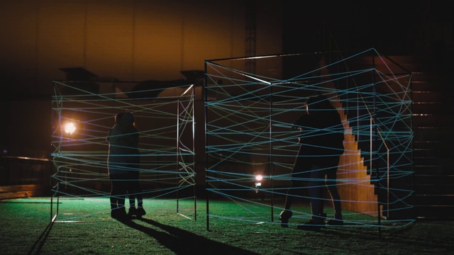 Video Reference: Lighting, Electricity, Floodlight, Urban design, Entertainment, Street light, Art, Building, Slope, Technology