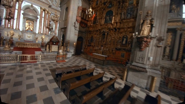 Video Reference: Picture frame, Temple, Interior design, Wood, Window, Hall, Religious institute, Ceiling, Medieval architecture, City