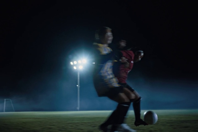 Video Reference: Sports equipment, Flash photography, Ball, Football, Player, Rolling, Floodlight, Recreation, Toy, Grass
