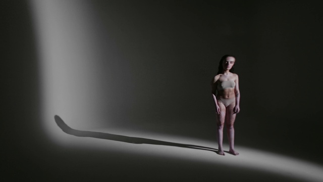 Video Reference: Flash photography, Grey, Knee, Art, Elbow, Thigh, Human leg, Balance, Event, Darkness